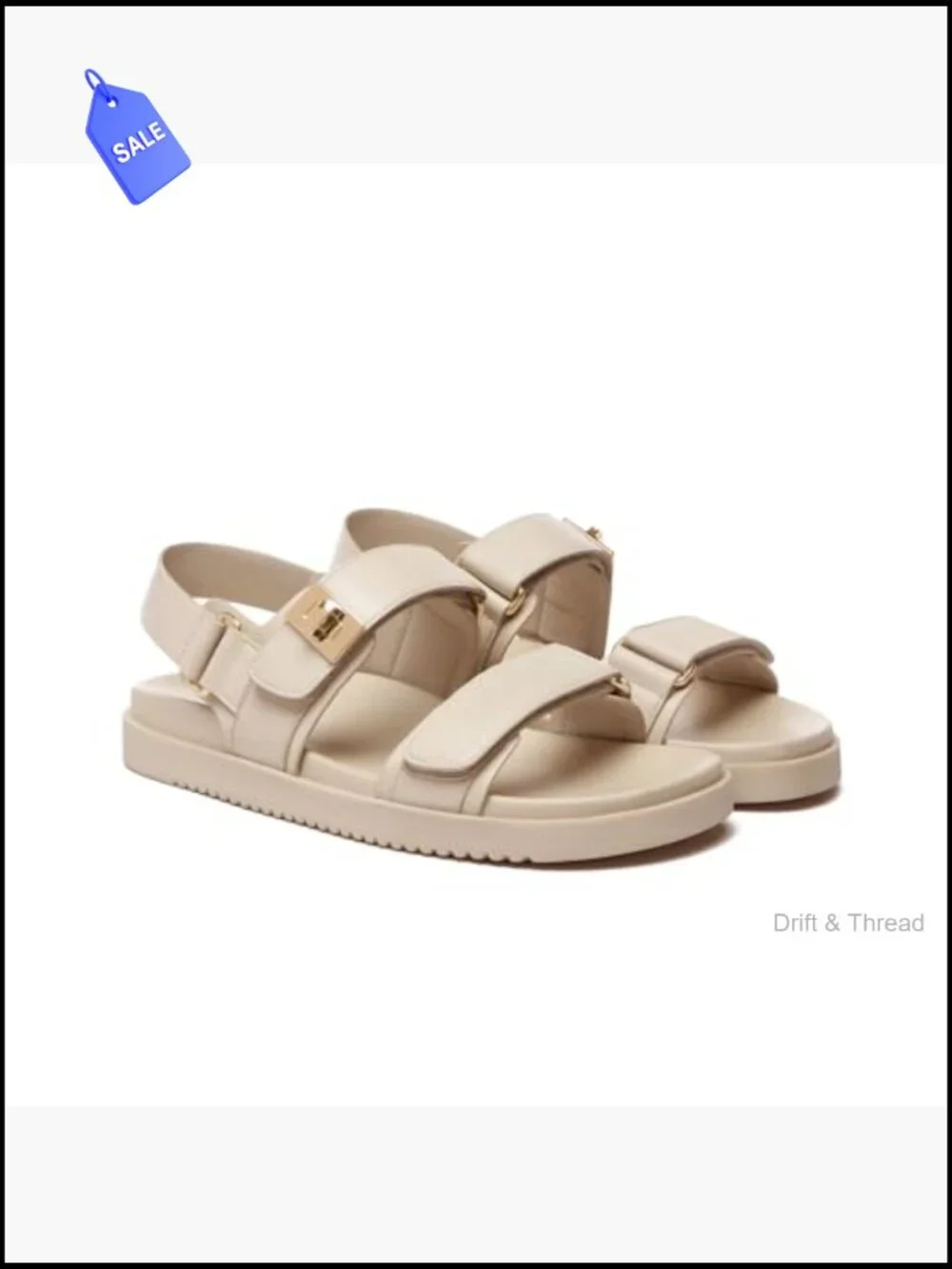 Women's Platform Sandals Adjustable Double Strap Slip On